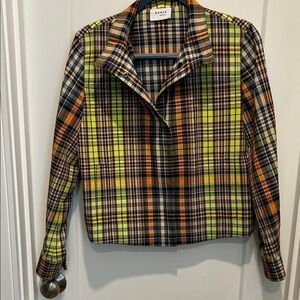 Akris Punto casual plaid women’s jacket. Size 6